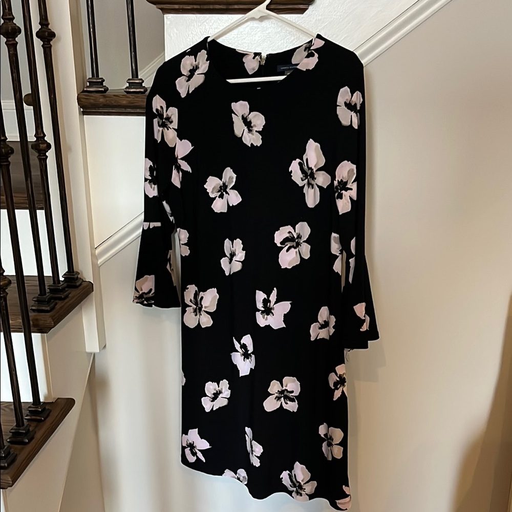 Tommy Hilfiger Floral Black and Pink Dress- size 8